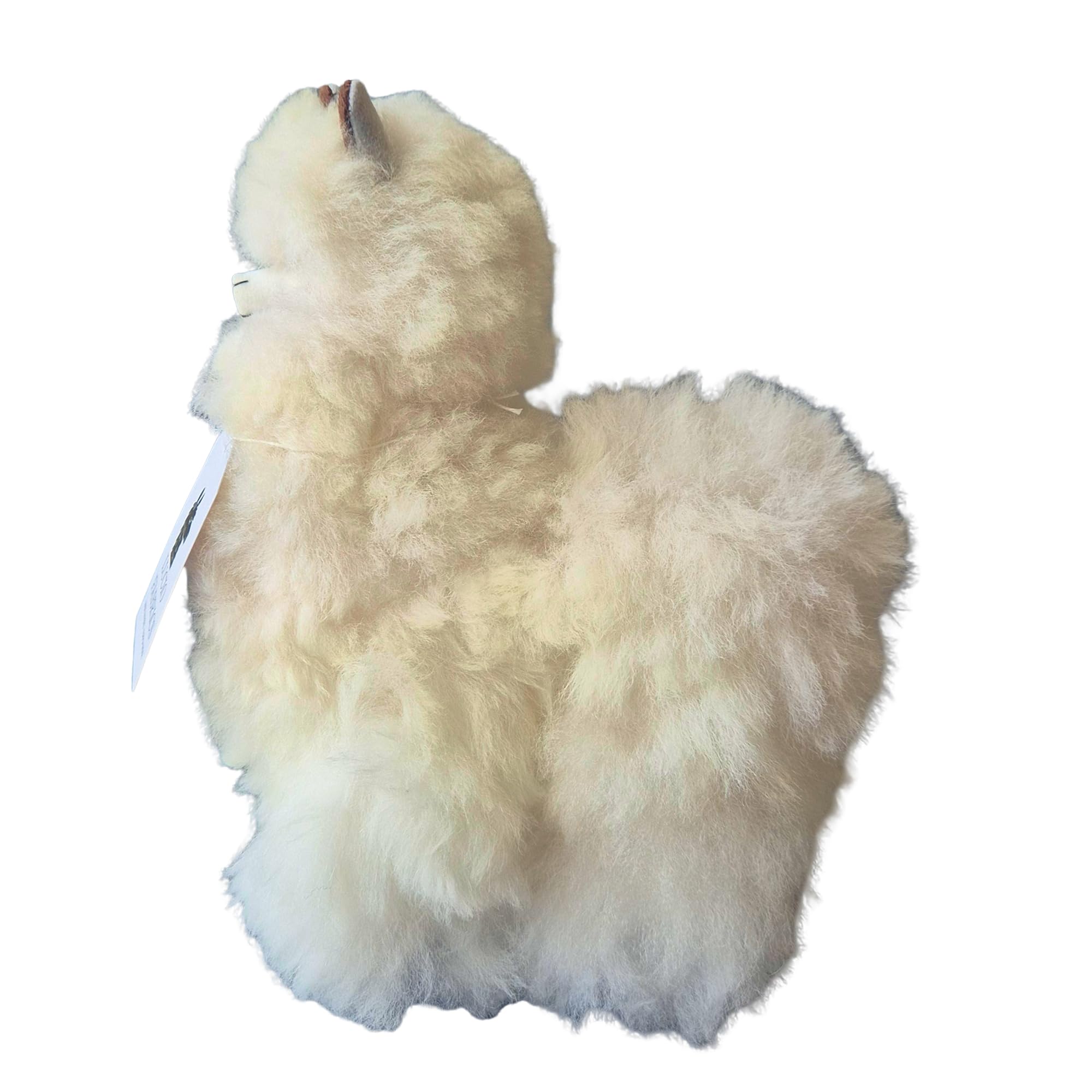 alpaca toy rug on a white background